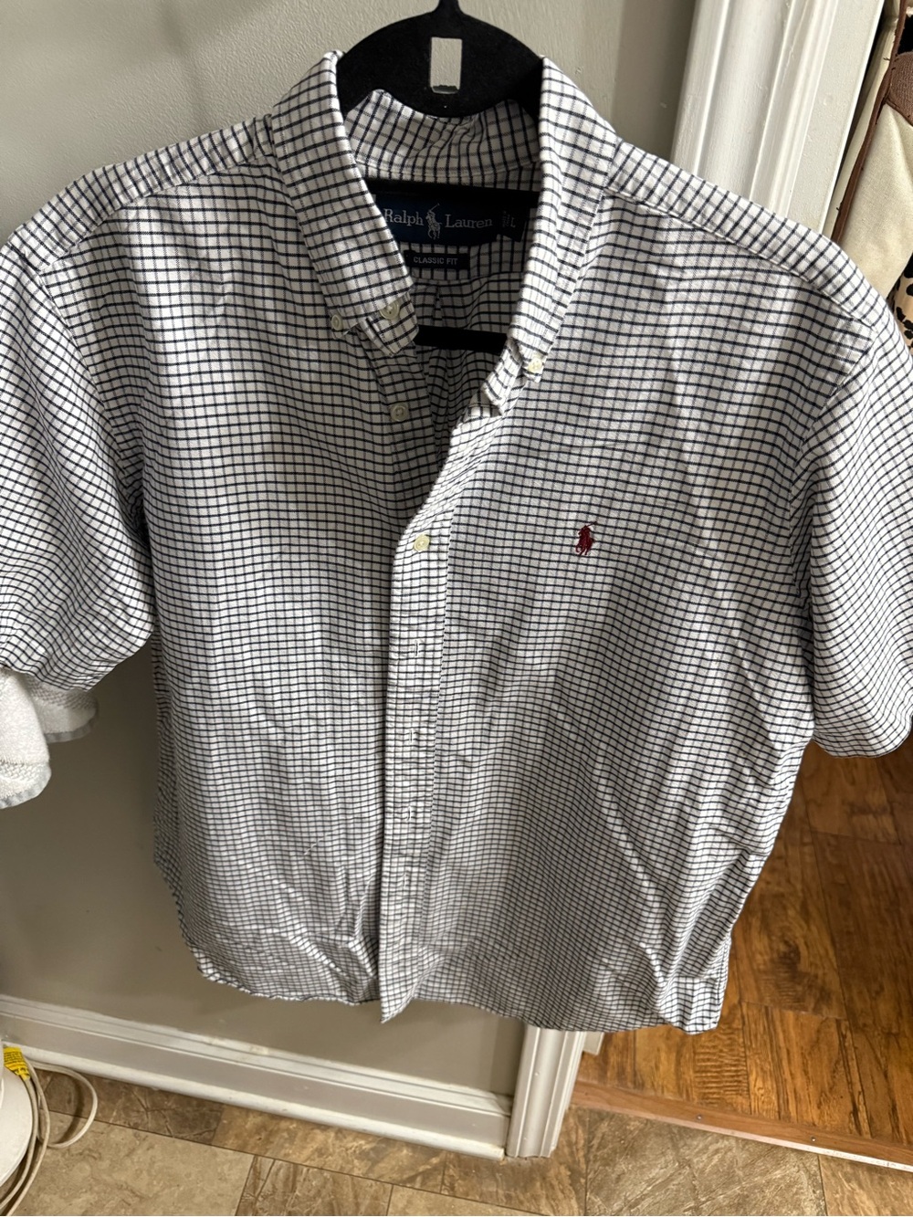 Ralph Lauren Men’s White & black Check Button-Down Shirt